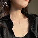 七度（SEVEN DEGREE）S925銀項(xiàng)鏈女士極簡(jiǎn)ins圓環(huán)雙環(huán)爆款時(shí)尚小眾鎖骨鏈輕奢簡(jiǎn)約套鏈