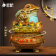 匠驢八方來(lái)財銅金蟾擺件招財客廳玄關(guān)辦公室蟾蜍裝飾店鋪開(kāi)業(yè)喬遷禮物 小號銅底座長(cháng)12寬12高16厘米