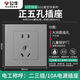 公牛公牛G31星空灰墻壁插座面板五孔家用電料套裝電工用開關插座套餐 正五孔10A插座【爆款】