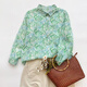 巧除【寬松版型】韓版碎花襯衫女清新甜美氣質(zhì)款上衣2025春秋季新款百 翠綠色 XL 125-135斤