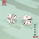 老銀匠s925銀四葉草銀耳釘養(yǎng)耳洞睡覺免摘銀七夕節(jié)禮物簡約時尚銀耳飾女