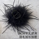談海超長(cháng)加密鴕鳥(niǎo)羽毛抓夾中小號高級感鯊魚(yú)夾子后腦勺半扎發(fā)夾女發(fā)飾 8CM小號夾加長(cháng)加密羽毛黑色