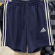 阿迪達斯 （adidas）短褲男裝春夏季新款運動(dòng)褲訓練健身舒適休閑跑步五分褲 GK9989水墨藍70%棉 L