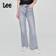 Lee【張凌赫代言】25新品427標準高腰喇叭天絲淺藍色女牛仔褲潮流 淺藍色 27