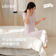 ubras睡裙女款呼呼睡衣性感莫代爾短袖裙純欲睡裙 粉紫色 L 適合55-65kg