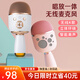 好牧人話筒音響一體麥克風(fēng)K歌聲卡神器 手機(jī)無線藍(lán)牙家用唱歌智能降噪超長(zhǎng)續(xù)航娛樂兒童家庭KTV唱歌神器 炫彩唱放一體麥克風(fēng)-【鎏金白】