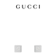 GUCCI古馳斜紋互扣式雙G耳環(huán) 銀925 均碼