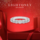 LIGHT ONLY18K金排鉆戒指 培育鉆 新娘禮物 結婚求婚定制戒指 女神節(jié)禮物 【70分】半圈排戒 單顆鉆10分 下單備注指圈號(港碼) 【DE/vs】