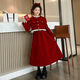 Baldauren女大童本命年過(guò)年衣服套裝裙6-15歲中小學(xué)生女孩加厚紅色新年戰袍 紅色套裝 常規 160 建議145-155cm