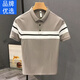 DOGHC夏季男士短袖t恤韓版潮流修身有帶領(lǐng)體恤男裝上衣拼接Polo衫1/2件 佐文森【Y110款】灰色 M