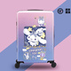 POINT KID星黛露兒童行李箱女萬(wàn)向輪可愛(ài)拉桿箱學(xué)生旅行箱20英寸密碼箱女孩 蝴蝶結玉桂狗【漸變紫】 20英寸 -豎款磨砂【標準登機箱】