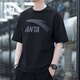 安踏（ANTA）短袖t恤男國潮休閑圓領(lǐng)潮流大碼2025春夏季青年男士戶(hù)外運動(dòng)半袖 -5基礎黑/考拉灰 L /175