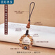 頂妃（DING FEI）檀木手機(jī)鏈掛繩掛件手機(jī)殼U盤(pán)吊墜復(fù)古情侶包包掛飾指環(huán)扣掛件 沉香木【檀木鑲嵌繩加粗款】A21-109