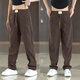 森馬2025秋季新款男士休閑褲潮流時(shí)尚百搭加絨韓版秋冬厚款寬松直筒褲 585咖啡色 厚款 XL 125-145斤