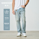 SIMWOOD/簡(jiǎn)木男裝【LS07寬松直筒】2024秋季新版13.5盎司牛仔褲SN230278 水洗冰藍 30 （建議126-135斤）