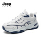 JEEP SPIRIT吉普男鞋運動(dòng)鞋男時(shí)尚老爹鞋男透氣休閑鞋男 3068 極地白 42