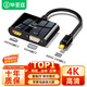 畢亞茲 Mini DP轉(zhuǎn)HDMI VGA轉(zhuǎn)換器線 蘋果筆記本電腦微軟Surface雷電口連接電視投影儀 迷你dp拓展轉(zhuǎn)接頭