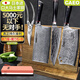 CAEO日本大馬士革鋼菜刀廚刀全套家用廚具不銹鋼刀具德國廚師廚房套裝 日本大馬士革鋼-青龍 3件套