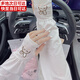 雪倫朵冰絲防曬袖套女夏季寬松遮陽(yáng)護(hù)手冰袖可愛騎行開車薄款透氣套袖 白色兔子款