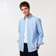 哈吉斯（HAZZYS）男PHIZ系列長(cháng)袖襯衫ASCZK1CAI41 藍色BL-男款 L（175/96A48）男