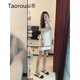 TAOROUSI米白色連衣裙女夏季新款女裝輕熟風(fēng)氣質(zhì)甜美收腰顯瘦小個子短裙子 圖片色 S