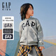 Gap男幼童2025春季新款經(jīng)典大logo拉鏈連帽衛(wèi)衣兒童裝美版744384 灰色 110 /60 (5-6歲)