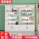 溫鑫福玻璃展示柜商用展柜帶鎖美容院禮品柜子玻璃門產(chǎn)品化妝品貨架貨柜 【白色】 長60*30*高180
