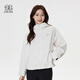 KOLON SPORT可隆女士2L防水夾克防風(fēng)透濕短款寬松連帽沖鋒衣1級(jí)