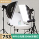 神牛（Godox） 200W-250W攝影燈影室閃光燈靜物/人像/證件照/模特影棚攝影燈箱 【套裝6】小先鋒200W【兩燈套裝】