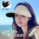 蘇木佰（SOMUBAY）防曬帽子女2026新款防紫外線(xiàn)輕盈無(wú)痕遮陽(yáng)帽戶(hù)外大檐可折疊空頂帽 無(wú)痕米白色+一只無(wú)痕黑口罩 均碼可調節