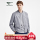 七匹狼【易打理】夾克外套男時(shí)尚休閑棒球領(lǐng)舒適透氣衣服男裝 005(淺灰) XL 175/92A