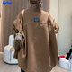 FSHE春款洋氣寬松襯衫女外套女士2025新款韓版顯瘦休閑百搭疊穿上衣 卡其色_常規 均碼 _90-170斤