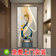 戀之屋玄關(guān)墻裝飾畫玄關(guān)畫玄關(guān)裝飾入門正對(duì)走廊過道玄關(guān)掛畫豎版壁畫 福祿臨門 I 80*160/晶瓷/鋁合金【包安裝】