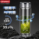 格亞（GEYA）登峰 Ag+銀離子抗菌杯雙層玻璃杯玻璃茶杯玻璃水杯抑菌杯子禮盒裝