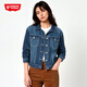 第五街5th street新款女裝時(shí)尚百搭牛仔夾克寬松外套650802-243B0 酵洗藍-002 S