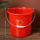BAIWEN家用塑料水桶帶蓋塑料桶兒童小水桶盆桶美術(shù)畫(huà)畫(huà)水桶戶(hù)外裝水桶 1個(gè)大號紅色無(wú)蓋鐵提手36*34CM
