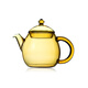 teastone 小茶壺龍蛋壺玻璃泡茶壺高硼硅玻璃130ml輕奢功夫泡茶器家用 【松花黃】龍蛋壺 130ml