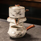 瓷牌茗茶具（cipaiming teaset）汝窯功夫茶具套裝家用陶瓷泡茶壺茶杯懶人石墨高檔自動(dòng)茶具整套 汝窯富竹自動(dòng)茶具-單泡茶機+公杯