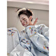 伊棠朵少女長(cháng)袖睡衣女春秋季韓版可愛(ài)學(xué)生印花寬松大碼甜美家居服兩件套 糖老鴨雙長(cháng)套裝 M （80-100斤）