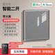 TEP 國(guó)際電工已接入米家APP智能開(kāi)關(guān)控制鋼化玻璃面板小愛(ài)同學(xué)語(yǔ)音開(kāi)關(guān)燈雙控 智能二開(kāi)（星空灰)零火版 智能觸摸屏開(kāi)關(guān)
