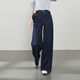逸陽(yáng)（ESE-Y）天絲棉直筒牛仔褲女春秋季新款寬松顯瘦窄版闊腿長(cháng)褲子 深藍色 27