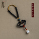 索飾高檔如意檀木汽車(chē)掛件車(chē)內(nèi)吊飾平安符車(chē)載掛件男女士車(chē)內(nèi)裝飾禮品 黑檀木大號(hào)款