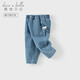 戴維貝拉（DAVE＆BELLA）春裝新款男童牛仔褲兒童蘿卜褲小童休閑長(cháng)褲洋氣男寶寶褲子 牛仔藍【現貨】 100 cm（建議身高90-100cm）