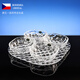 BOHEMIA Crystal捷克進(jìn)口水晶果盤(pán)家用高級果盆客廳高端高顏值 干果盤(pán)零食擺放盤(pán) 泰尼正方形托盤(pán)五件套