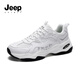 JEEP SPIRIT吉普男鞋厚底老爹鞋男潮流運動(dòng)鞋男休閑鞋男 0303 極地白 41