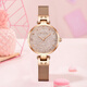 MEGIR手表女輕奢小眾高級感女士手表簡(jiǎn)約表盤(pán)防水高顏值名表十大送禮物 玫殼玫帶
