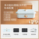 適盒（A4BOX） 涮烤一體鍋多功能料理鍋電烤爐烤肉機(jī)電火鍋鍋電燒烤爐無煙電烤盤烤魚家用抖音網(wǎng)紅鍋 淡月藍(lán)標(biāo)配（六圓盤+平面烤盤） 標(biāo)配