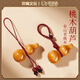 oein朱砂桃木葫蘆掛件鑰匙扣吊墜男士護身符女士手機鏈車(chē)鑰匙平安 桃木福祿—手機鏈【喜樂(lè )紅繩】