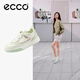 愛步（ECCO）25年夏季新款潮流拼色厚底休閑板鞋 街頭球鞋女鞋272803 綠色37