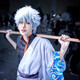 智宙坂田銀時cos服銀桑銀魂cosplay萬圣節(jié)表演服二次元動漫全套 假發(fā)(配發(fā)網(wǎng)) S